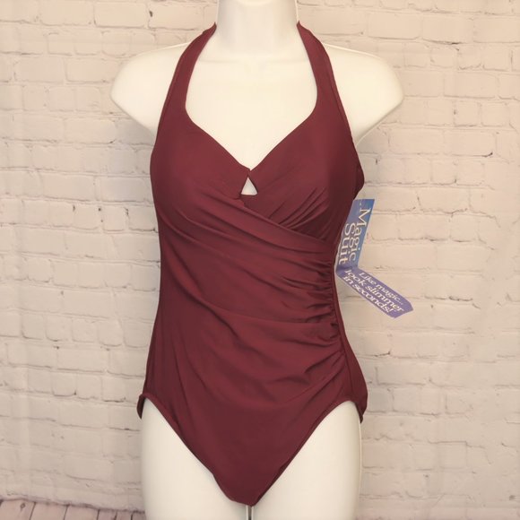 NWT Womens 10 Purple Miracle Suit and Matching Swim Skirt Size M - Picture 2 of 9